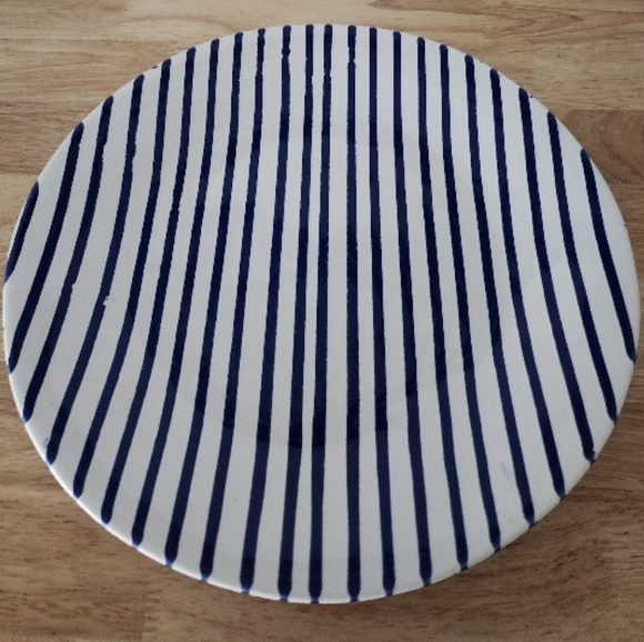 Vietri Blue Stripe Dinner Plates (Set of 2) - Picture 4 of 8